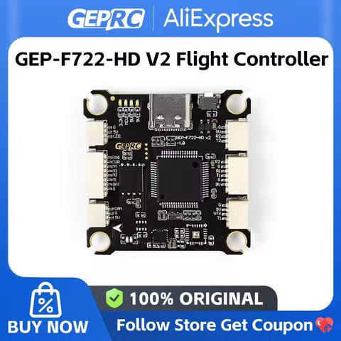 GEPRC GEP-F722-HD V2 Flight Controller STM32F722 Type-C 5-9V 2.5-3A 8.1g For DIY RC FPV Quadcopter F