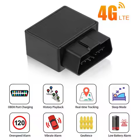 Car Tracker 4G Tracking Device OBD 16PIN MINI 4G GPS Tracker OBDII Port Charging Locator OBD2 Tracki