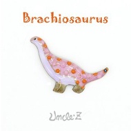 恐竜-ブラキオサウルス-の七宝焼ピンブローチ