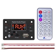 Modul Audio Bluetooth 5.1 Universal 12V dengan Remote dan USB/TF/FM - Hitam