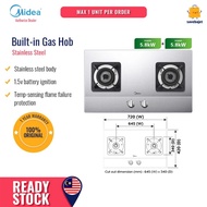 Midea Dapur Gas Tanam Keluli Tahan Karat - Stainless Steel Built-in Gas Hob MGH-8216SS MGH8216SS