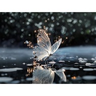 Aquarium background decorative stickers customized fish tank landscaping wallpaper Butterfly 4ft 5ft