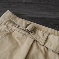 NVGS Gurkha Shorts - Khaki Fine Line Canvas, Summer Retro Style