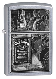 Lighter: Jack Daniels Bottle and Barrels - Street Chrome 79338