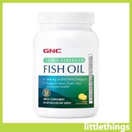 GNC - （特價）高濃度超級魚油 (含1000mg of EPA/DHA Omega-3s) 每日1粒 天然檸檬味 60粒軟膠囊 [平行進口] EXP: 11/2024