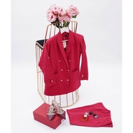 Setelan Jas Wanita / Setelan Blazer Wanita Kekinian / Setelan Blazer Wanita Dewasa / Set Jas Perempu