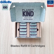 ยิลเลตต์ แพลนเน็ต ไคด์ ใบมีดโกน Planet Kind® Kind to Skin and The Planet Blade Refills 8 Cartridges