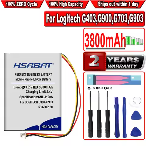 HSABAT 3800mAh High Capacity Battery for Logitech G903
