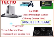TECNO HOOD AND HOB BUNDLE PACKAGE FOR (KA 9980 &amp; T 333TGSV) / FREE EXPRESS DELIVERY