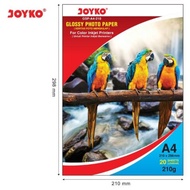(5 Sheets) A4 210 Gsm Photo Paper (Repack) Joyko 210 gsm Photo Paper/
