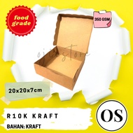 Kraft Chocolate Box Size 20x20x7 CM Suitable For Rice, Cakes, Bread, Seminar Consumption, Event Consumption