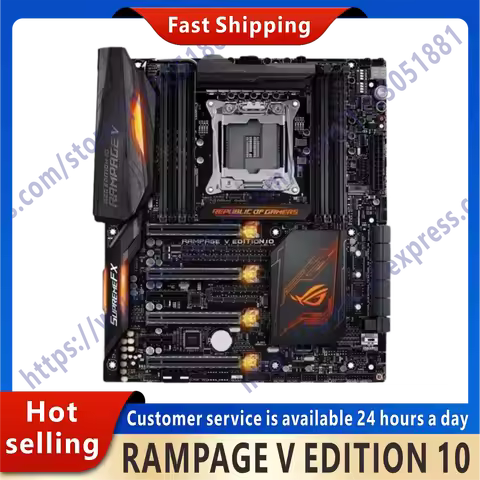 Used ROG RAMPAGE V EDITION 10 original desktop X99 X99M 2011 slot LGA 2011 Core i7 LGA2011 V3 DDR4 m