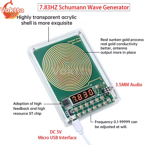 7.83HZ Schumann Wave Generator 0.01Hz~100000Hz Adjustable Frequency Sine Wave Generators 3.5MM Audio
