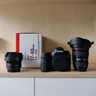 Canon 佳能 6D + EF 17-40mm f/4L USM + EF 50mm f/1.8 STM + 攝影包，一機兩鏡（DSRL，單反相機，鏡頭）