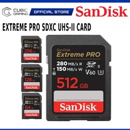 SANDISK EXTREME PRO SDXC UHS-II SD CARD 64GB / 128GB / 256GB / 512GB WITH UP TO 280MB/S  SUPER RELIA