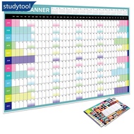STUDYTOOL 2026 New Yearly Daily Schedule Planner Sheet Calendar Wall 365 Day Plan Annual Hanging Pla