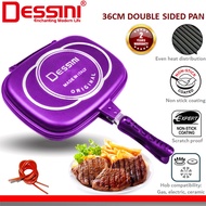 DESSINI ITALY DP-36 Granite Aluminium Non Stick Double Sided Pressure Grill Fry Pan Cookware Tool (3