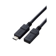 Elecom USB C Cable Extension Type C & Type C 5Gbps Charger Extension USB Power Delivery Black 0.5m