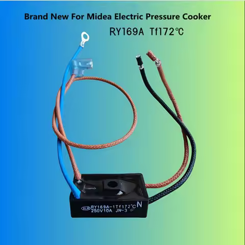 1PC 4-Wire Thermal Fuse 250V 10A Thermal Cutoff JY169A Tf172℃ Temperature Control Fuse For Midea Pre