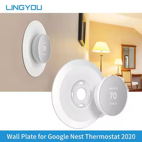 LINGYOU Wall Plate for Google Nest Thermostat 2020 Practical and Stylish Decoration Bracket Mount