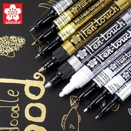 [ ] Cherry Blossom Paint Pen White Hand-Painted Highlighter Signature Pen Gold Silver Touch-Up Paint Oily Marker Pen Waterproof Marker Pen Drawing Shoes DIY Painting T-Shirt Touch-Up Paint Tire Pen Art Design Painting Pen