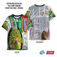 T-shirt Instantmie Chili Chicken Pop Empal Gentong Box Fried Noodles Chicken Onion Full Printing Coo