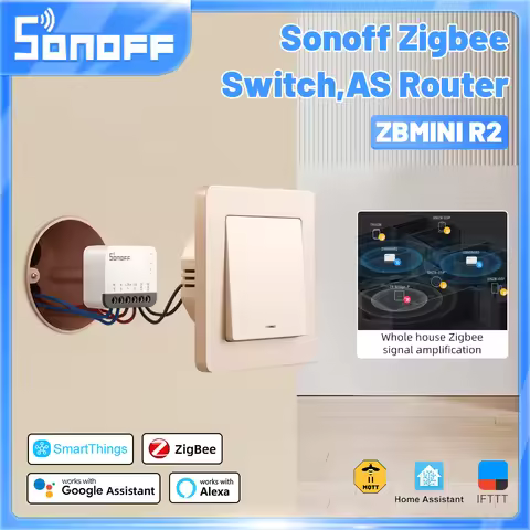 SONOFF ZBMINIR2/ZBMINIL2 Smart Zigbee Switch Two-Way Control With/without Neutral Alexa Home Assista