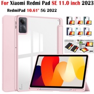 Tablet Case For Xiaomi Redmi Pad SE 11.0 inch 2023 High End Clear Acrylic Smart Magnetic Auto-Sleep Flip Stand Cover RedmiPad 10.61" 5G 2022 VHU4254IN