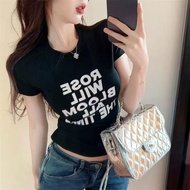[จัดส่งจากกรุงเทพ] พร้อมส่งจากกทม เสื้อยืดเข้ารูป เสื้อยืดทรงซ้อ เสื้อพิมพ์ลาย เสื้อยืดเข้ารูปสไตล์เ