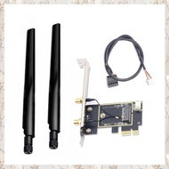 (MDQS) PCIE WiFi Card Adapter Wireless Network Card M2 NGFF Bluetooth Converter for Desktop Wi-Fi 82