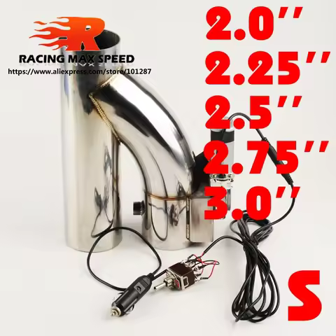 2' or 2.25' or 2.5' or 2.75' or 3' Electric Stainless Exhaust Cutout Cut Out Dump Valve with Switch
