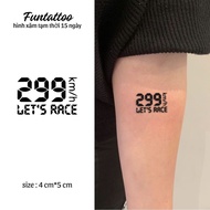 Beautiful Temporary Tattoo 15 Days Racingboy 299km Funtattoo Waterproof Anti-Rubbing [V-16-8] 299km