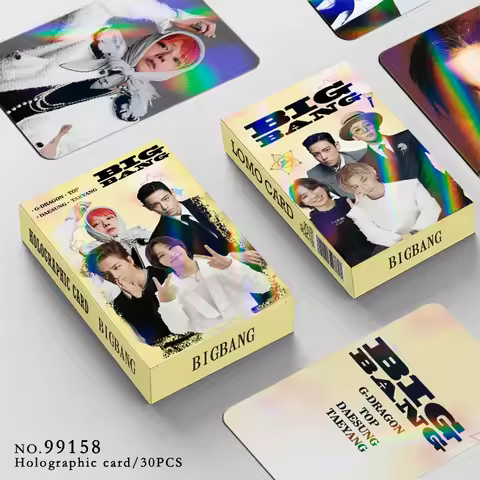 30Pcs/Set BIGBANG Idol New Series HD Printd Photocards GD TAEYANG DAESUNG TOP Laser Lomo Cards VIP F