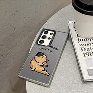 Stretching Sports Simple Cute Animal Fun Phone Case Suitable for Samsung S25ULTRA S23ULTRA S25 S24 S