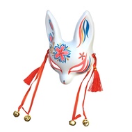 Little Bunny Kitsune Mask, Traditional Japanese Cosplay Rabbit Fox Kabuki Mask Kimono Costume Access