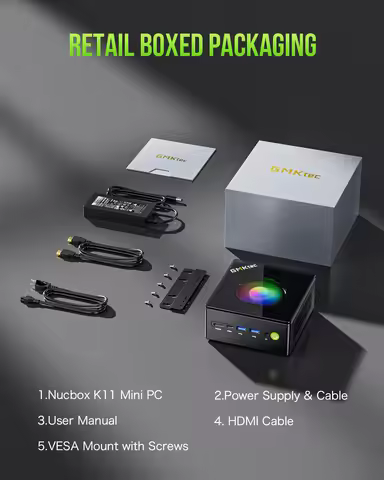 GMKtec Gaming Mini PC K11 K8 Plus M7 AMD Ryzen 9 8945HS 8845HS 6850H Computers PC Oculink, Dual NIC