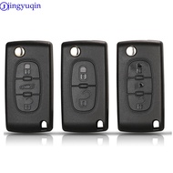 jingyuqin Car Key Case Shell For Peugeot 307 407 308 607 For Citroen C2 C3 C4 C5 C6 C8 XSARA PICA CE