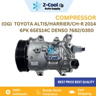 COMPRESSOR ORIGINAL NEW Toyota Altis /HARRIER/CH-R 2014 6PK 6SES14C DENSO 7682/0350