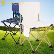 MXMUSTY Camping Chair, Metal Portable Picnic Folding Stool, Beach Chairs Foldable Outdoor Gear Lightweight Moon Chair Car