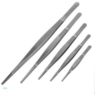 WIN Toothed Tweezers Barbecue Stainless Steel Long Food Tongs Straight Home Medical