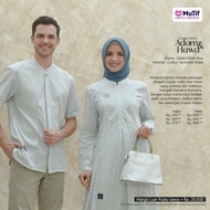 Mutif Couple Series Adam Hawa Salute White Blue Adam Gamis Hawa Fashion Muslim Couple Family