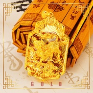 [Lucky K Gold] Gold-plated Fashion Bodhisattva Natal Buddha Qilin Brand Pendant