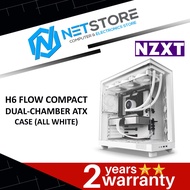 NZXT H6 FLOW COMPACT DUAL-CHAMBER ATX CASE (ALL WHITE) - CC-H61FW-01