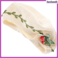 Wool Beret Hat Strawberry Beret Fashion Beret Cap Decorative Beret Hat Women Hat