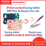 (combo package)Casing tablet B89 Plus biru + Staylus Pen tablet