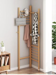 牆角衣服架子落地角落掛衣架臥室三角掛包架立式簡易衣帽一體架 w7096