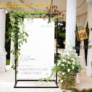 Metal Wedding Welcome Arch Stand Heavy Duty Floor Easel Stand Wedding Sign Holder Backdrop Stand Dec