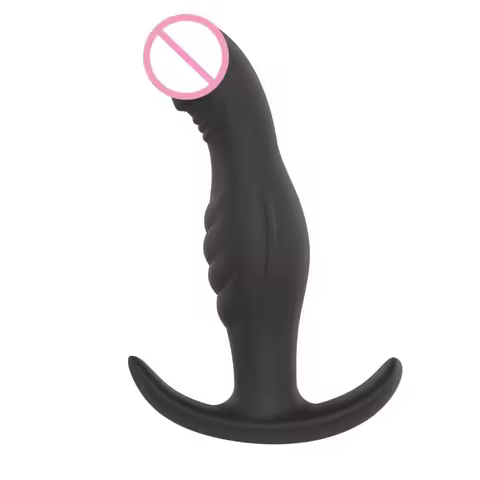 Anal Plug Silicone Butt Plug Realistic Glans Design Textured Prostate Massager Anal Trainer Kit Soft
