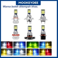 Optional Color Two-Color LED Front Fog Light Bulb Super Bright H11 9006 881 H3 Two-Color Strobe Fog 