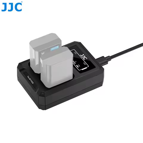 JJC NP-FW50 Dual Battery Charger for Sony A6500 A6400 A6300 A6100 A6000 A7S A7RII A7R A7II A7 A7SII 